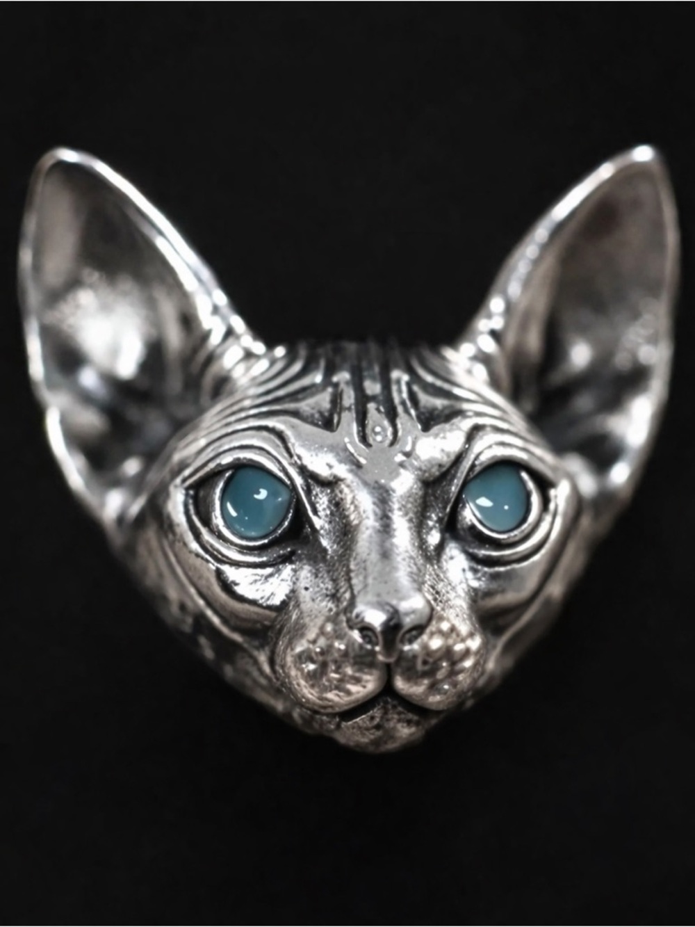 “Bastet” Egyptian Goddess Sphynx Feline Hairless/Shorthair Cat Kitty Silver Stud - Picture 11 of 12